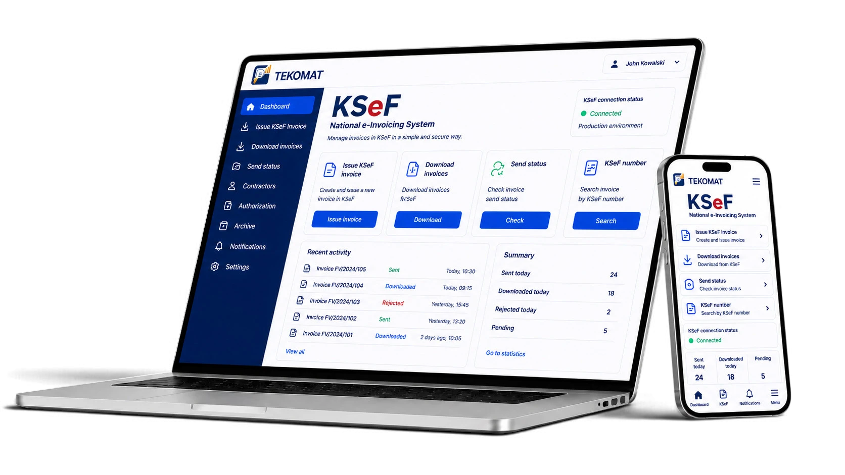 Tekomat — KSeF integration