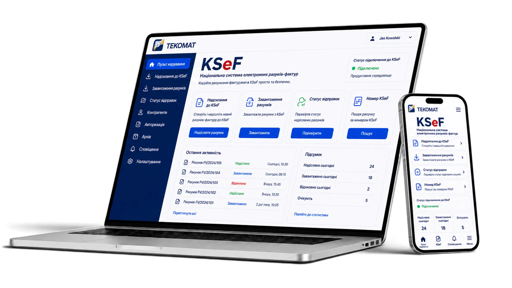 Tekomat — інтеграція з KSeF