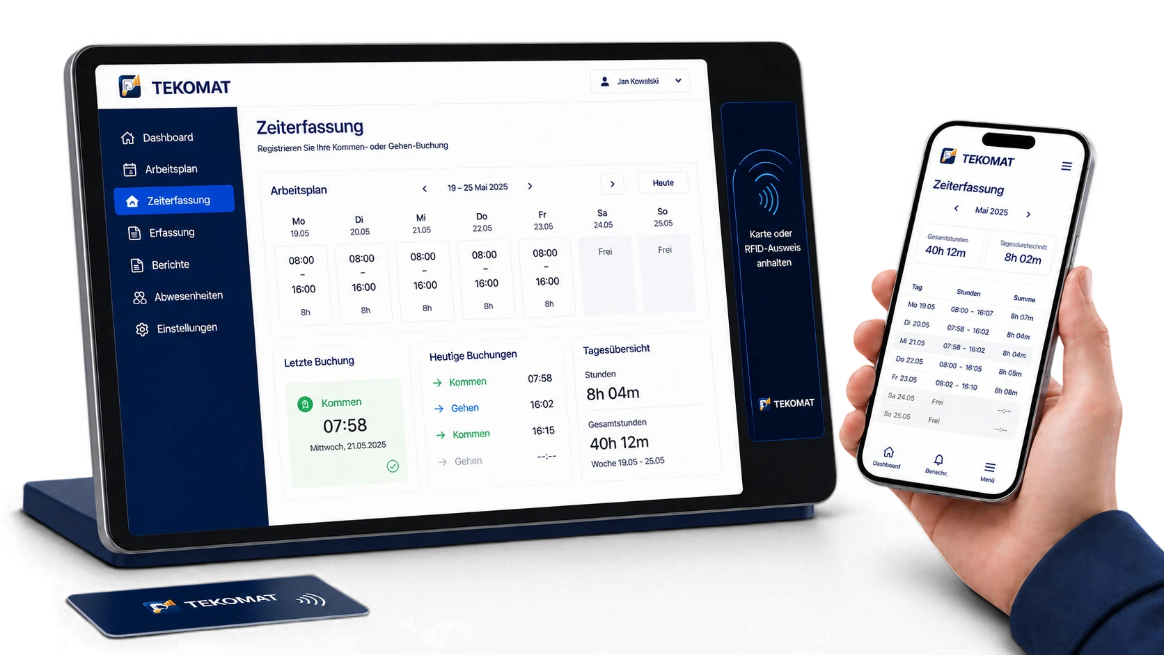 Tekomat — Zeiterfassung für Mitarbeiter