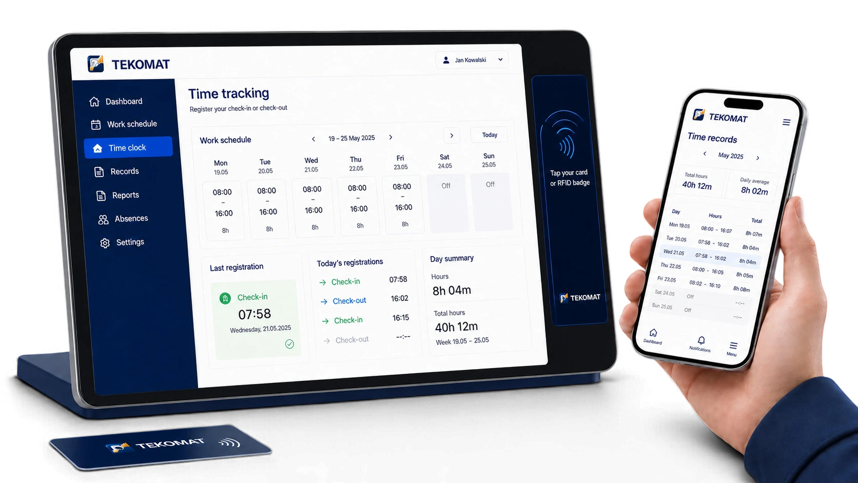 Tekomat — employee time tracking